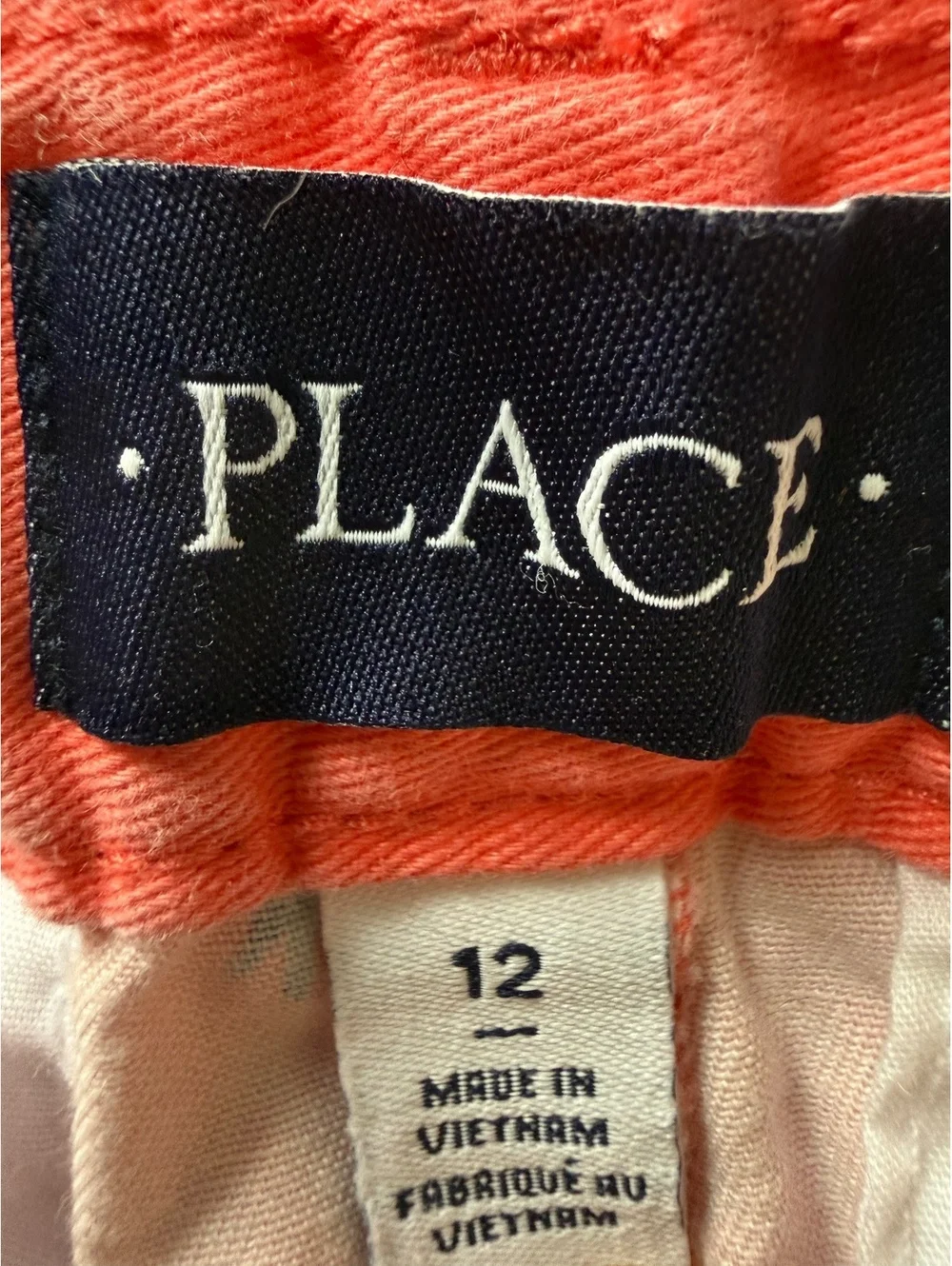 The Childrens Place Boys Pineapple Chino Shorts 12 Coral Pink Orange Adjustable